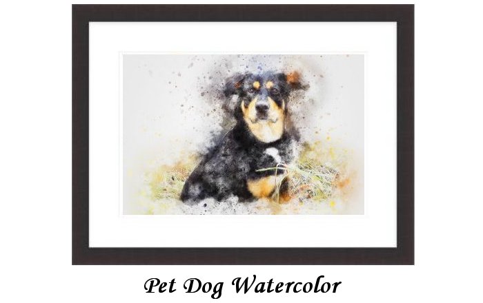 Pet Dog Animal Watercolor