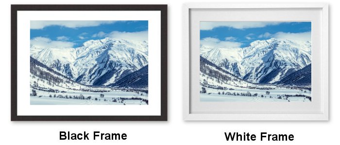 Alpine View In Winter Framed Print