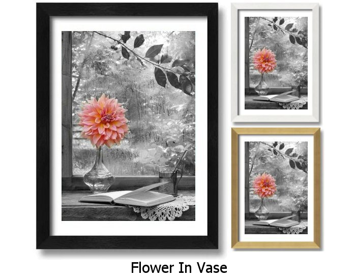 Flower In Vase Framed Print