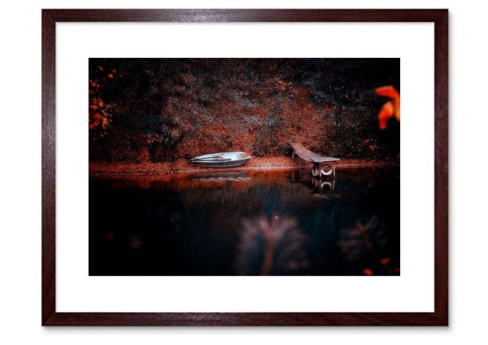 Autumn Foliage Forest Season River Boat Booze 