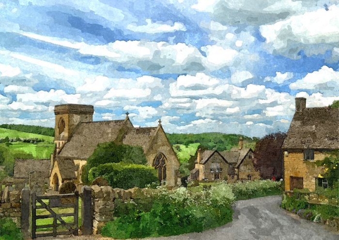 Cotswolds Art Framed Print