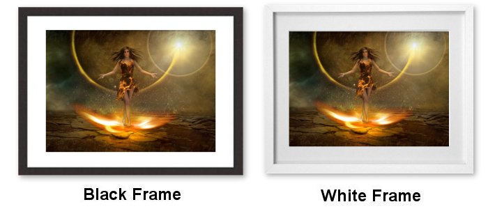 Fantasy Fire Woman Framed Print