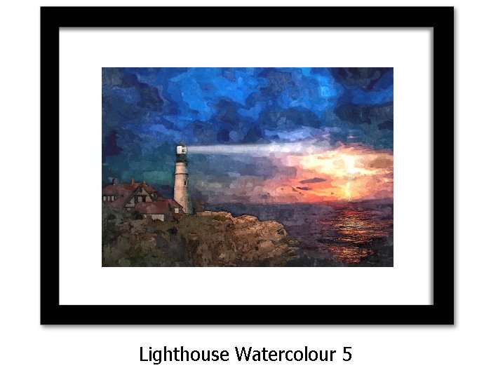 Lighthouse Watercolour Print