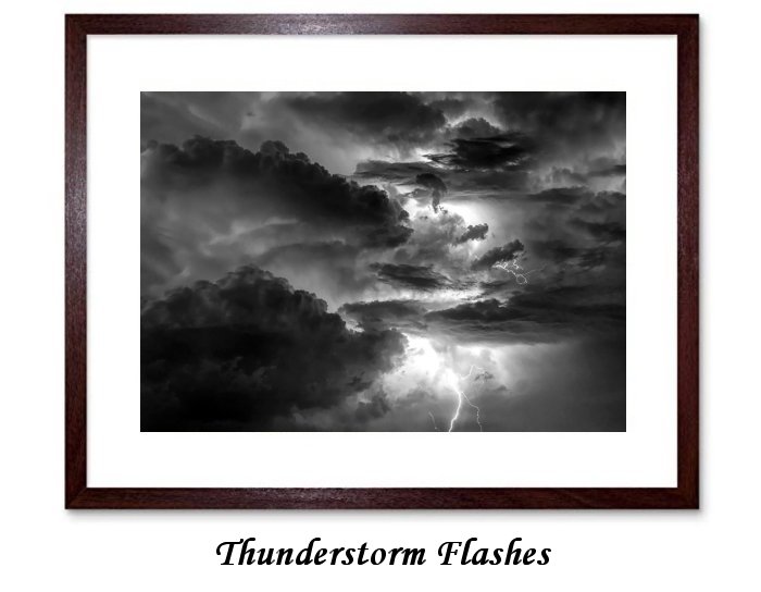 Thunderstorm Flashes Framed Print