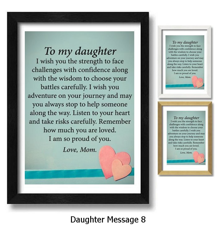 Daughter Message Framed Print