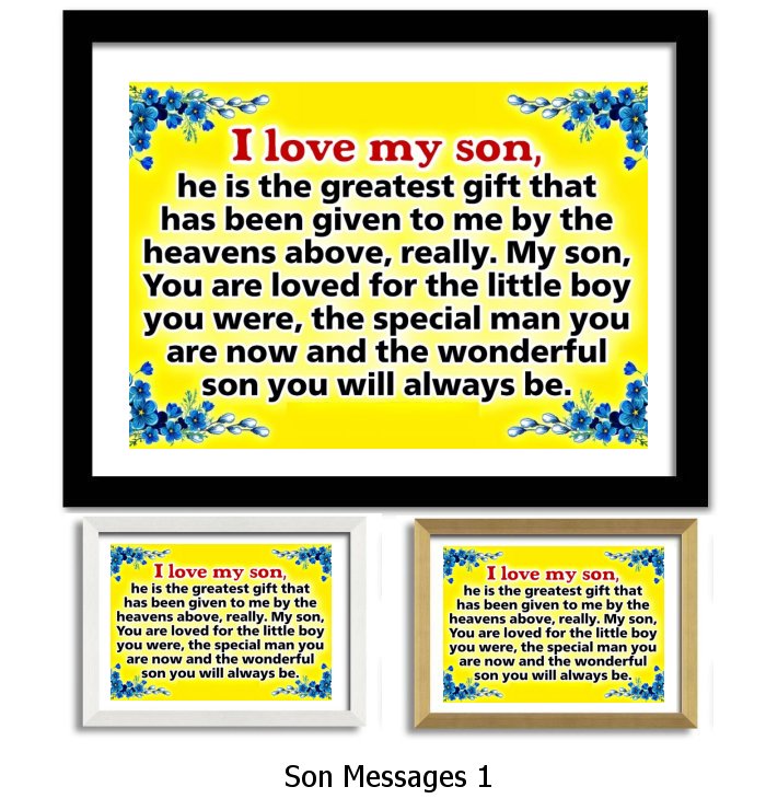 Son Message Framed Print