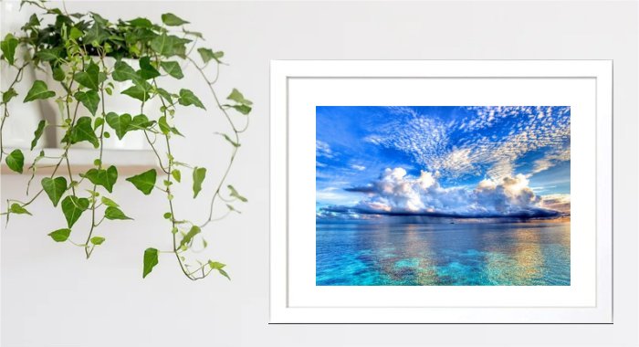 New Day Over The Ocean Framed Print