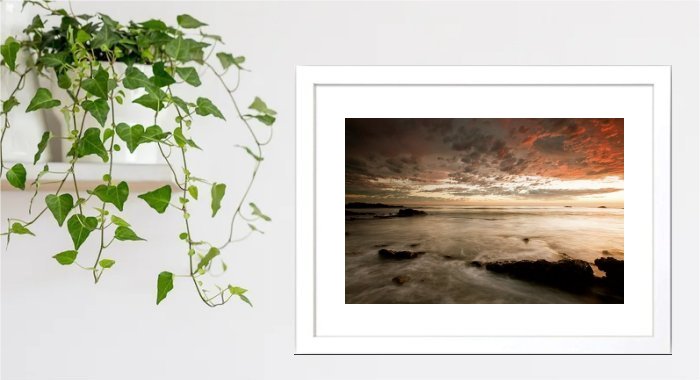 Sunrise Over The Ocean Framed Print