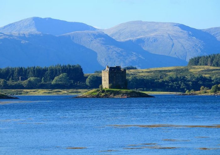 Highland Island Castle Framed Print