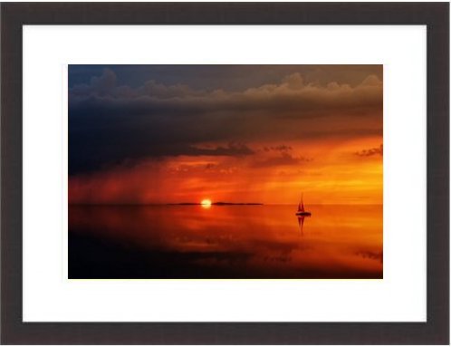 Sunset Horizon View Framed Print