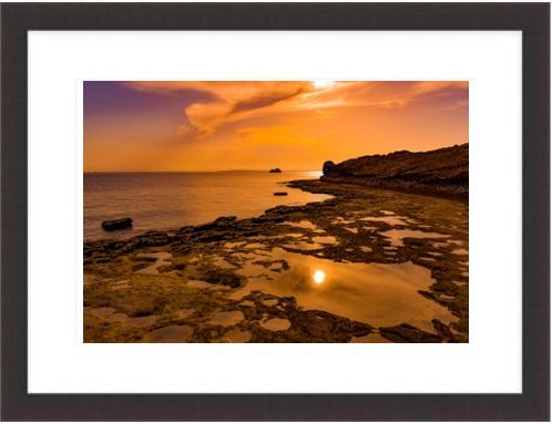 Sunset Beach Horizon Framed Print