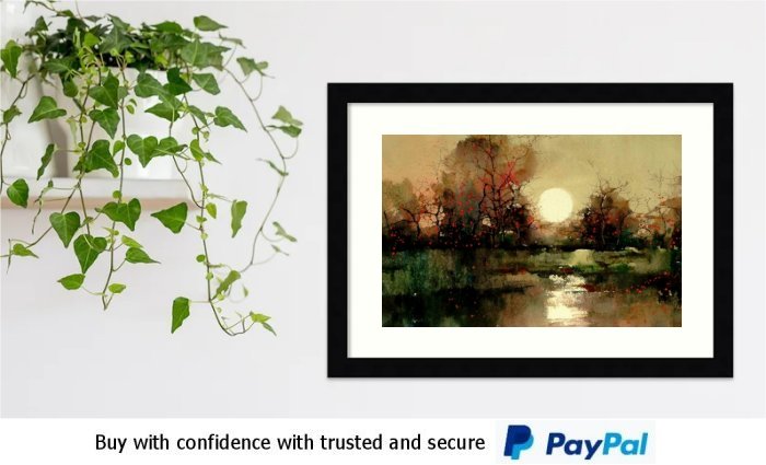 Watercolour Landscape Framed Print