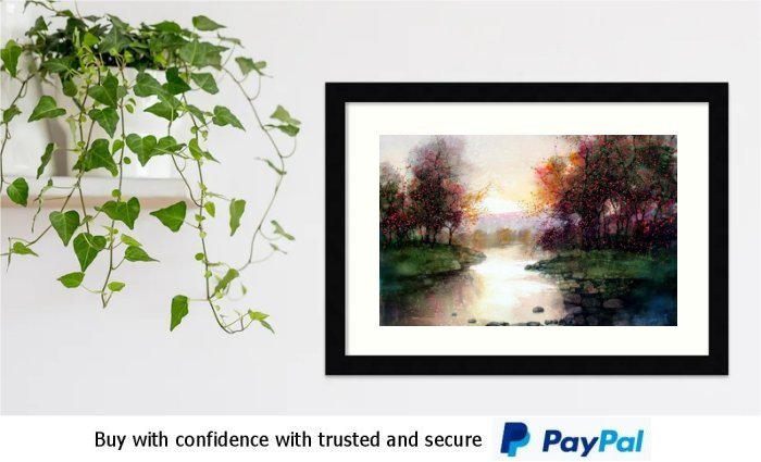 Watercolour Landscape Framed Print