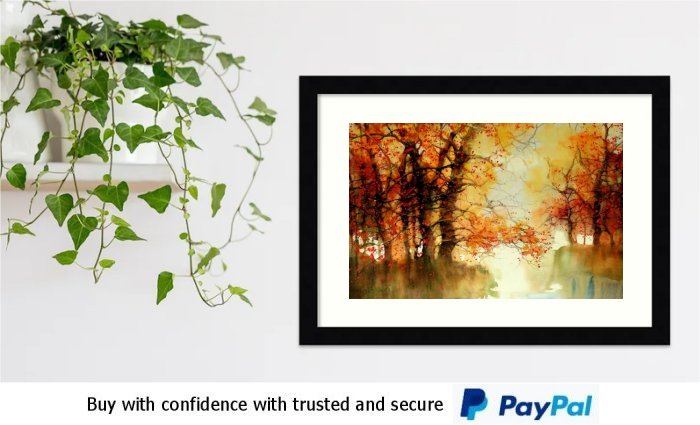 Watercolour Landscape Framed Print