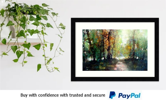 Watercolour Landscape Framed Print