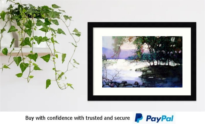 Watercolour Landscape Framed Print